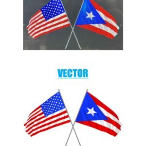 US & Puerto Rico Flags