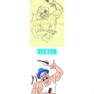 Monocled Muscle Mascot